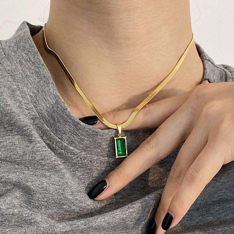 ✨EDICIÓN LIMITADA✨collar de oro con diamante jade verde💚