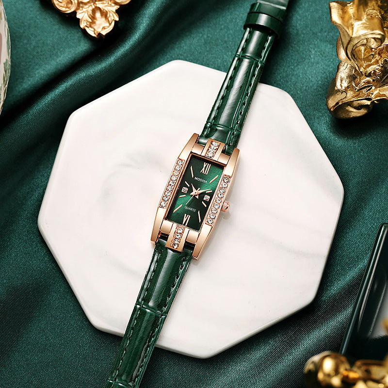 ✨ ¡SOLO NUEVO!❕💎reloj elegante verde de señora💚